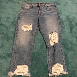 7 for all man kind ripped boyfriend jeans